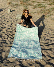 Load image into Gallery viewer, Mandala Mint Towel